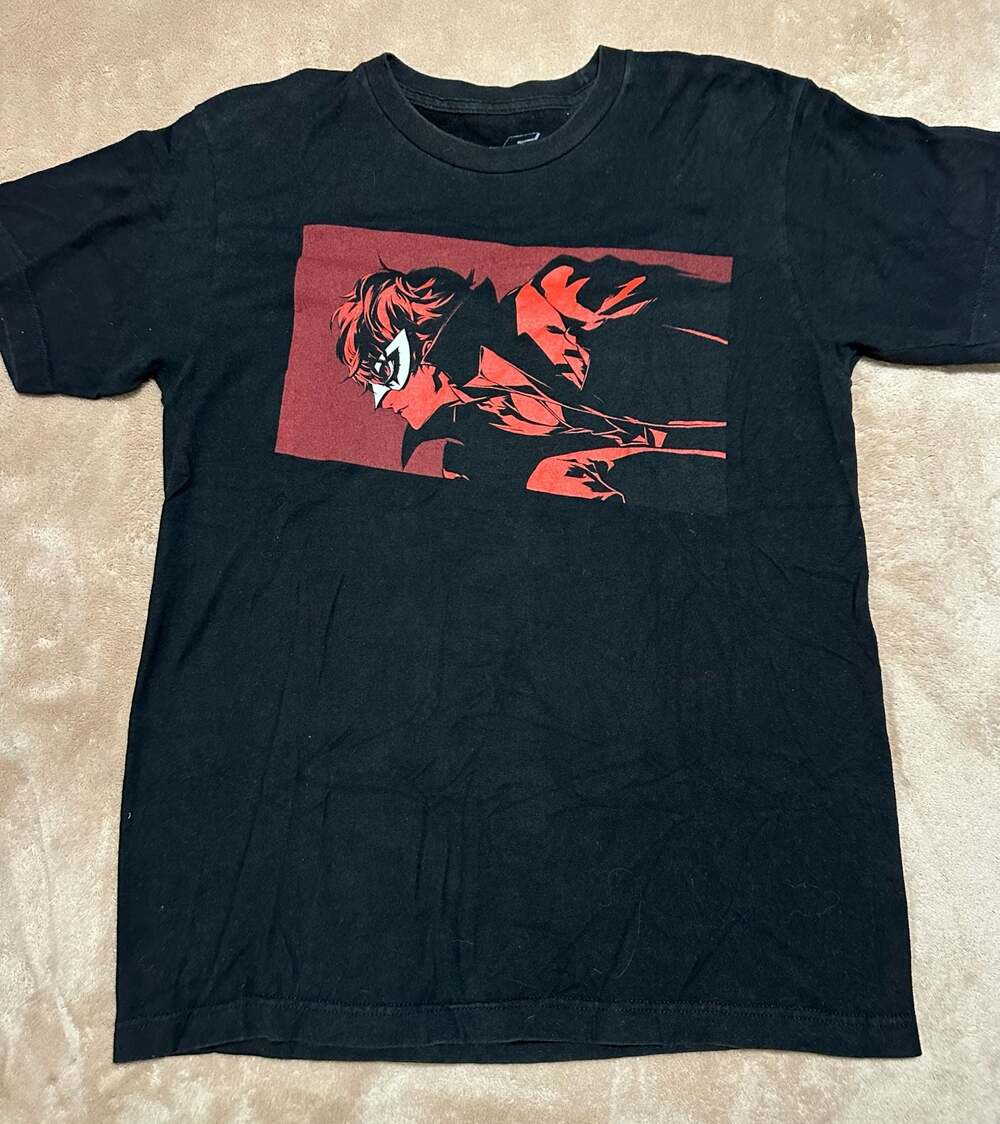 Atlus Persona 5 Joker Red Box Print Black T-Shirt